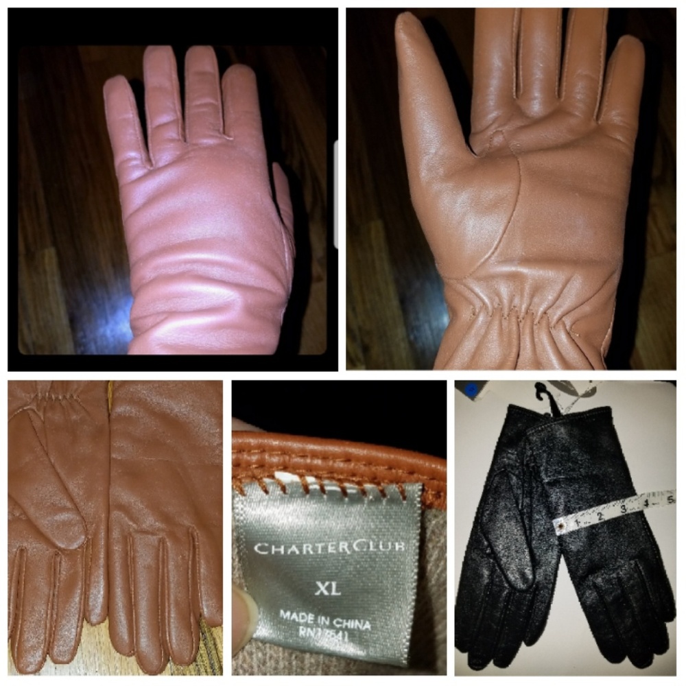 3 Pairs of Leather Gloves Charter Club & Isaac Miz